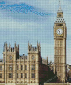 Westminster Palace Big Ben Tower London Diamond Painting