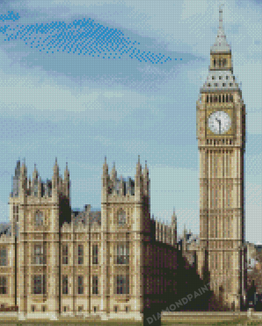 Westminster Palace Big Ben Tower London Diamond Painting