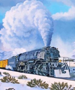 Train In Snow Art Diamond Painting