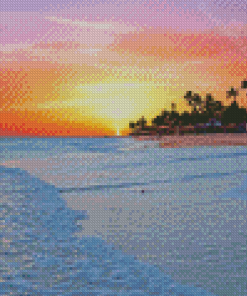 Aruba Beach At Sunset Diamond Painting