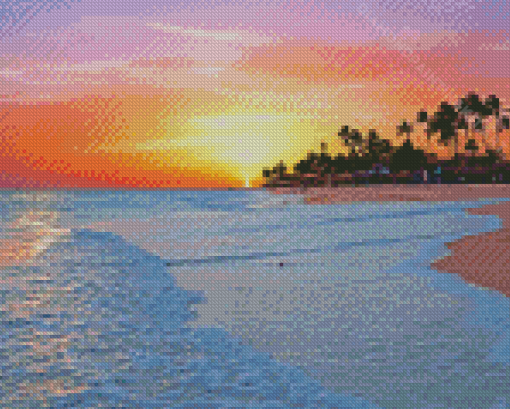 Aruba Beach At Sunset Diamond Painting