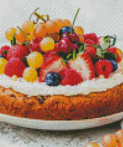 Vegan Fruit Cake Diamond Painting