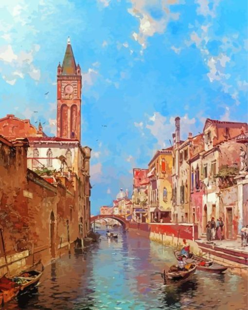 Vintage Venice Landscape House Diamond Painting