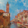 Vintage Venice Landscape House Diamond Painting