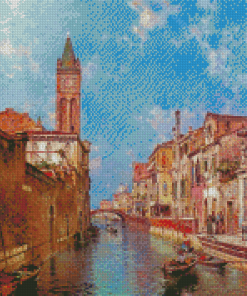 Vintage Venice Landscape House Diamond Painting