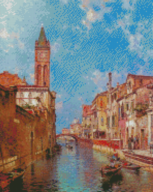 Vintage Venice Landscape House Diamond Painting