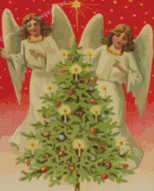 Christmas Angel Twins Diamond Painting