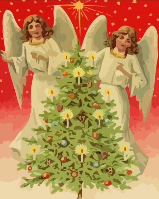 Christmas Angel Twins Diamond Painting