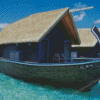 Dhoni Water Villa Diamond Painting