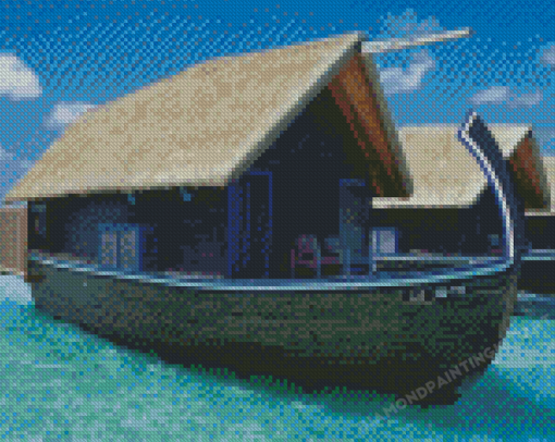 Dhoni Water Villa Diamond Painting