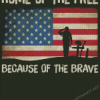 Home Of The Free Cuz I Am Brave Diamond Painting