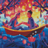 Romantic Date On Boat Diamond Painting