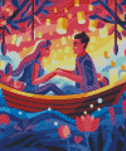 Romantic Date On Boat Diamond Painting