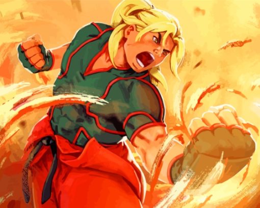 Ken Masters Street Fighter Anime Diamond Painting