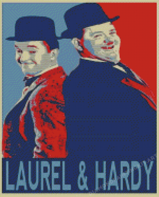 Laurel And Hardy Poster Diamond Painting