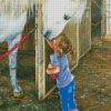 Little Girl And Horse Diamond Painting