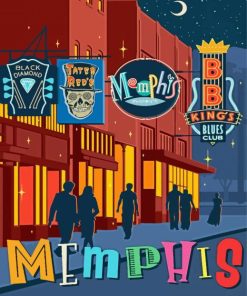 Memphis Tn Poster Diamond Painting