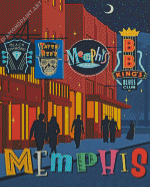 Memphis Tn Poster Diamond Painting