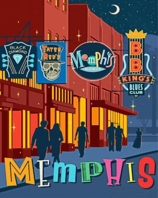 Memphis Tn Poster Diamond Painting