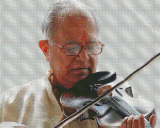 Old Indian Violinist Man Diamond Painting