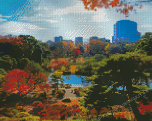 Rikugien Japanese Garden Diamond Painting