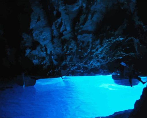 The Blue Caves Greece Zakynthos Cruises Diamond Painting