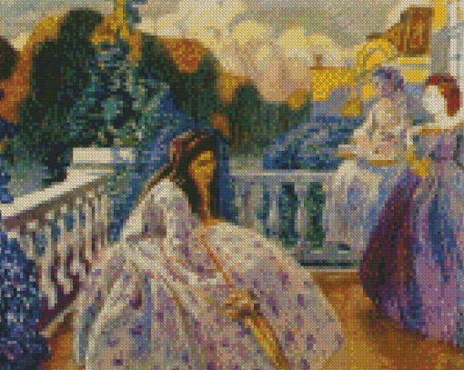 Three Ladies On The Terrace Diamond Painting