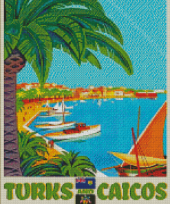 Turks And Caicos Poster Diamond Painting