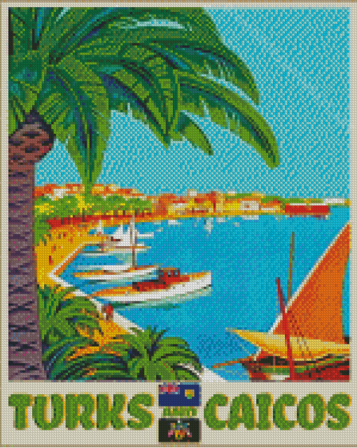 Turks And Caicos Poster Diamond Painting