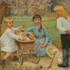 Vintage Children Diamond Painting