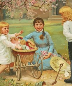 Vintage Children Diamond Painting