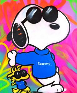 Cartoon Supreme Snoopy Diamond Painting