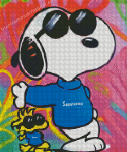 Cartoon Supreme Snoopy Diamond Painting