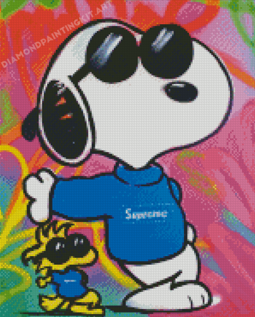 Cartoon Supreme Snoopy Diamond Painting