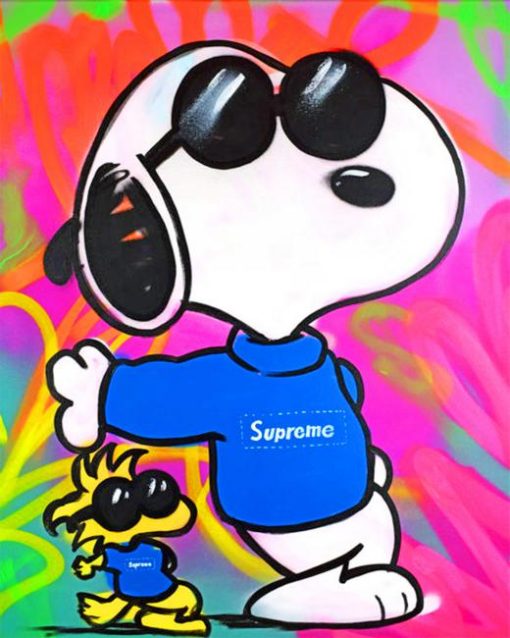 Cartoon Supreme Snoopy Diamond Painting