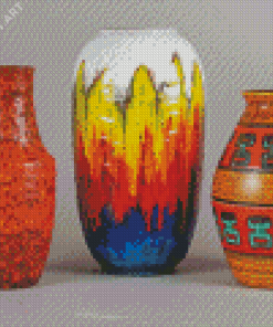 Colorful Pottery Vases Diamond Painting