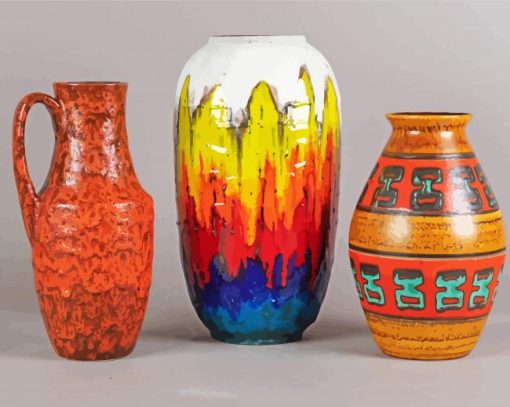 Colorful Pottery Vases Diamond Painting