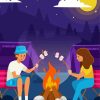 Couple Having Camping Diamond Painting