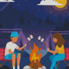 Couple Having Camping Diamond Painting