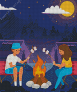 Couple Having Camping Diamond Painting