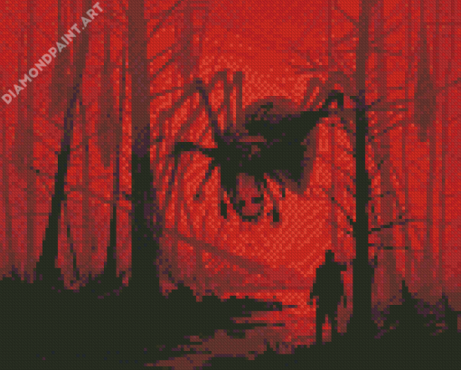 Fantasy Spider In Creepy Forest Diamond Painting