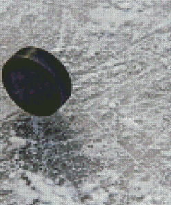 Hockey Puck On Ice Diamond Painting