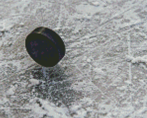 Hockey Puck On Ice Diamond Painting