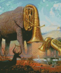 Musician Elephants By Kush Diamond Painting