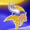 Neon Minnesota Vikings Logo Diamond Painting