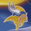 Neon Minnesota Vikings Logo Diamond Painting