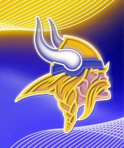 Neon Minnesota Vikings Logo Diamond Painting