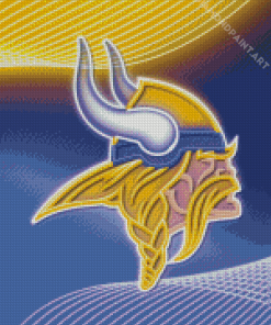 Neon Minnesota Vikings Logo Diamond Painting