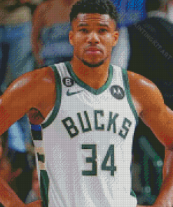 Basketballer Giannis Antetokounmpo Diamond Painting