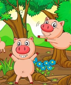 Three Little Pigs Diamond Painting